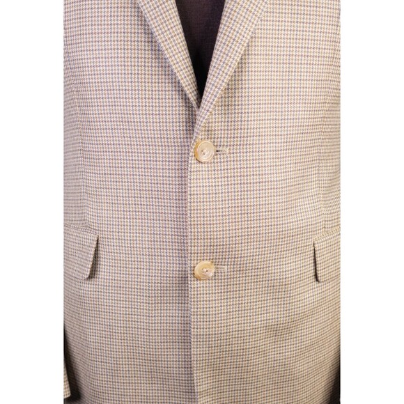 Ralph Lauren Tweed Blazer 42L 2 Button Houndstooth Sport Coat Jacket Wool/Silk - Picture 3 of 13
